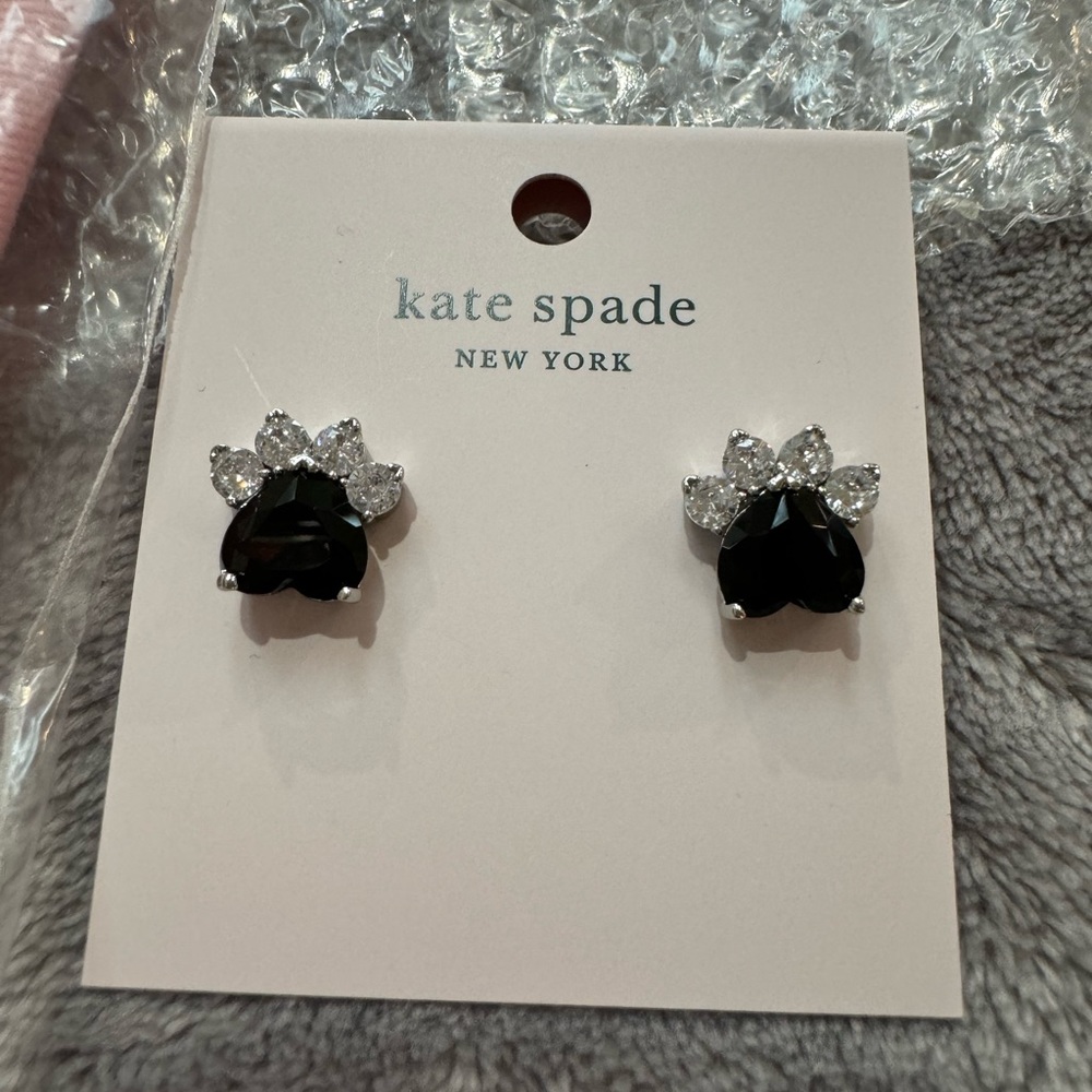 Kate spade paw print earrings! New in bag!